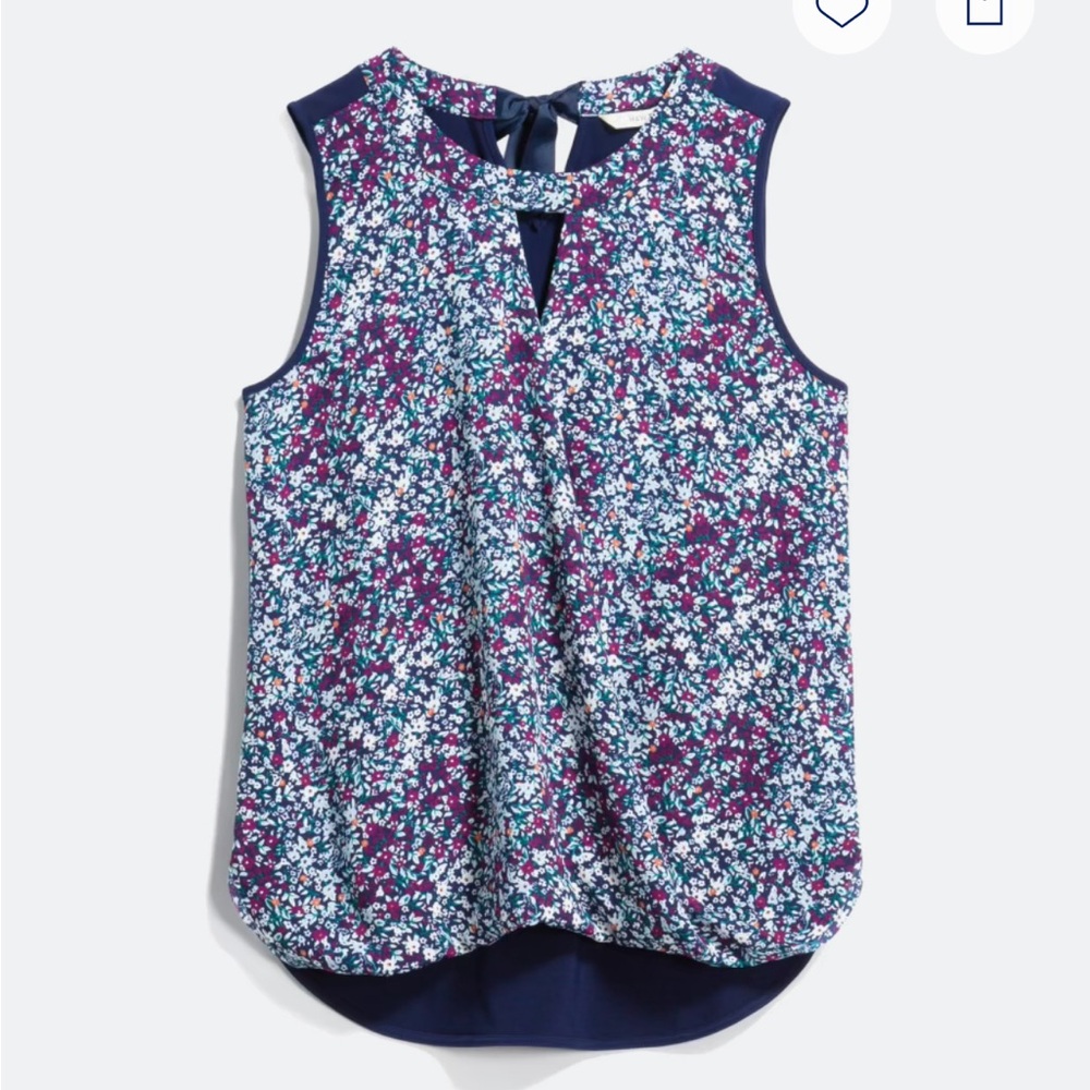 41 Hawthorn Purple and Blue Floral Blouse